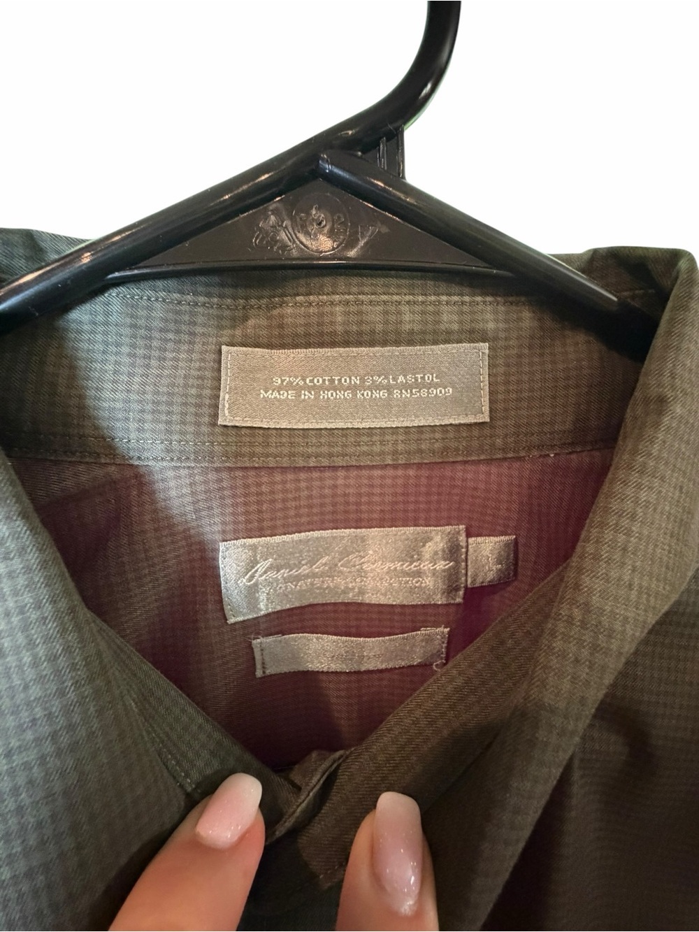 Daniel Cremieux Men's Button-Down Dress Shirt in Olive Green - Picture 4 of 5